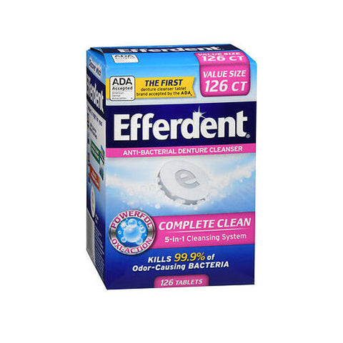 Efferdent, Anti-Bacterial Denture Cleanser, 126 Tabs Efferdent