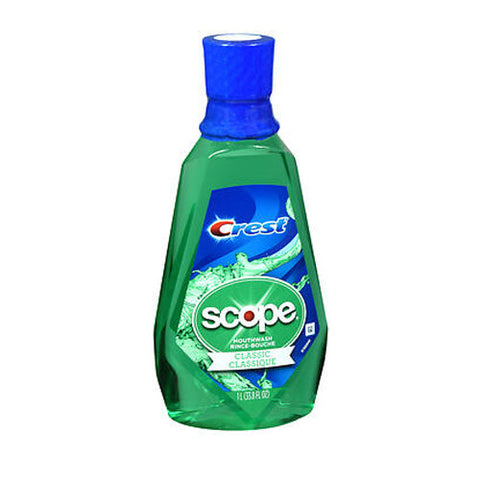 Scope, Classic Mouthwash Original Mint, 33.33 Oz Crest