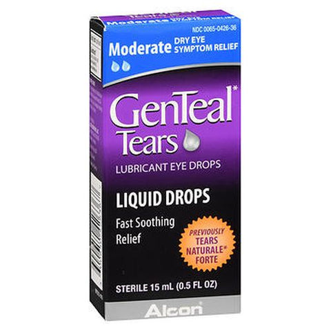 Genteal, Tears Lubricant Eye Drops Moderate, 15 Ml Genteal