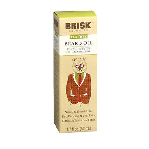 Brisk, Grooming Beard Oil Tea Tree, 1.7 Oz Brisk