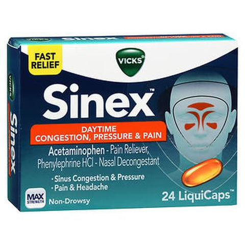 Vicks, Sinex Severe All In One Sinus Liquicaps, 24 Caps Vicks
