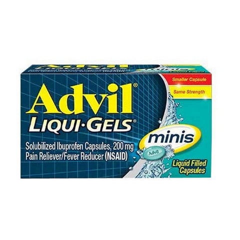 Advil, Solubilized Ibuprofen Pain Reliever Fever Reducer Liqui-Gels Minis, 200 Mg, 80 Caps Advil