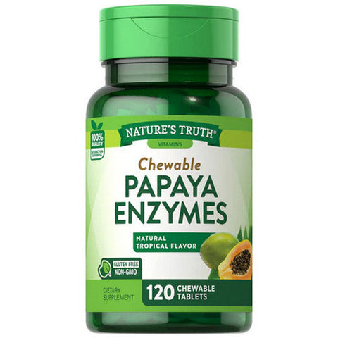 Nature's Truth, Papaya Enzyme Chewable Tablets Natural Tropical, 120 Tabs Nature's Truth
