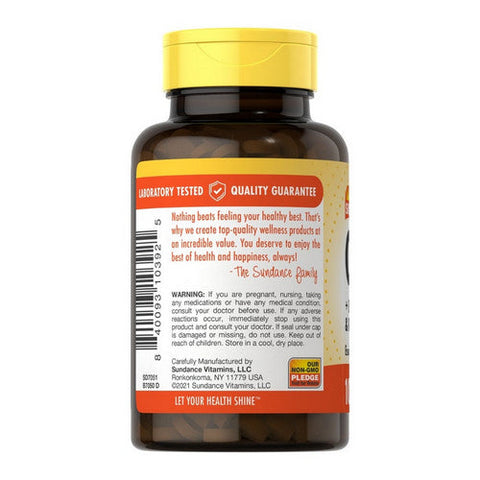 Sundance, Vitamin C + Bioflavonoids & Rose Hips Coated Caplets, 1000 mcg, 100 Tabs Sundance