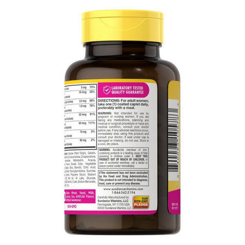 Sundance, ABC Complete Women'S Multivitamin & Mineral Formula Coated Caplets, 60 Tabs Sundance