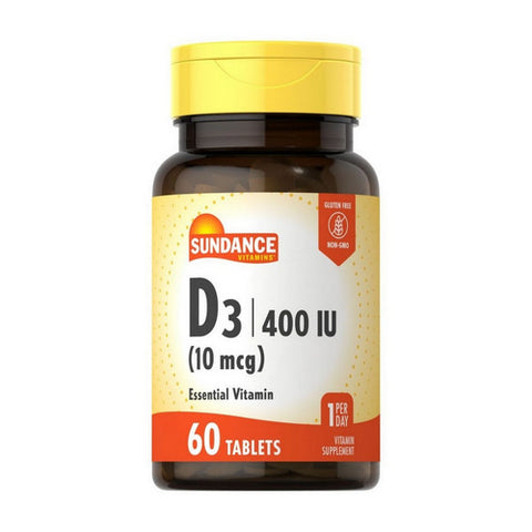 Sundance, Vitamins D3, 10 Mcg, 60 Tabs Sundance