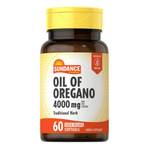 Sundance, Oil Of Oregano Quick Release Softgels, 4000 Mg, 60 Softgels