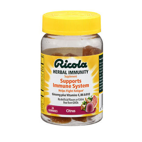 Ricola, Herbal Immunity Supplement Gummies Citrus, 24 Tabs Ricola