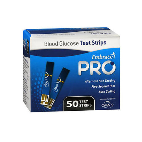 Embrace, Pro Blood Glucose Test Strips, Box Of 50 Embrace
