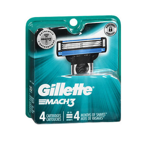 Gillette, Mach3 Cartridges, 4 Each Gillette