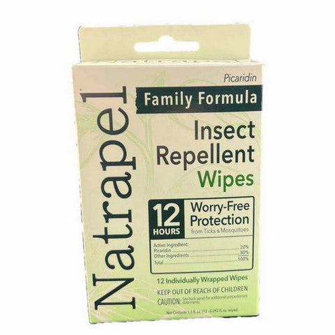 Natrapel, Insect Repellent Wipes, 12 Each Natrapel