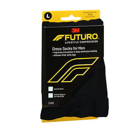 Futuro, Lifestyle Compression Dress Socks For Men Firm Large Black, 1 Each Futuro