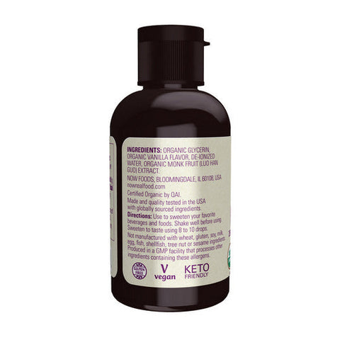 Now Foods, Organic Monk Fruit Vanilla Liquid, 1.8 Oz Now Foods