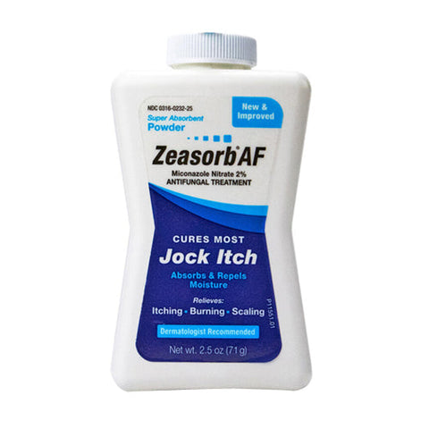 Zeasorb-Af, Af Jock Itch Miconazole Nitrate 2% Antifungal Treatment Super Absorbent Powder, 2.5 Oz Zeasorb-Af