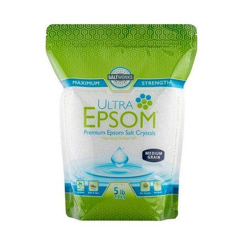 SaltWorks, Ultra Epsom Salt Unscented, 5 Lbs SaltWorks