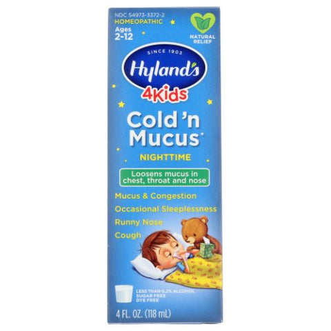 Hylands, 4Kids Cold & Mucus Nighttime, 4 Oz Hylands