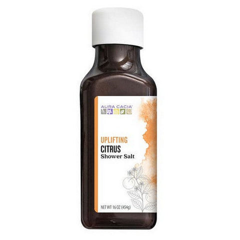 Aura Cacia, Shower Salt, Uplifting Citrus 16 Oz Aura Cacia