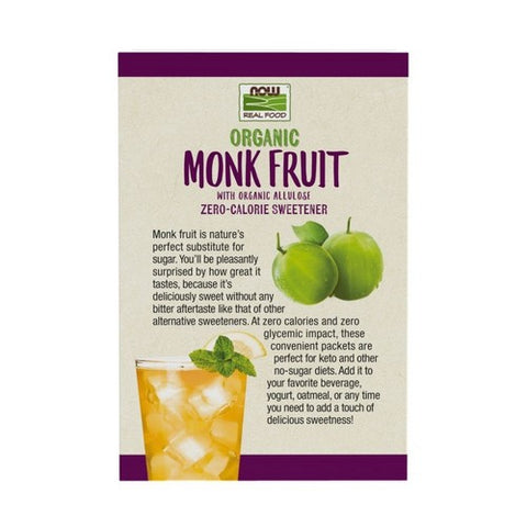 Now Foods, Monk Fruit With Allulose Organic Packets, 2.47 Oz Now Foods