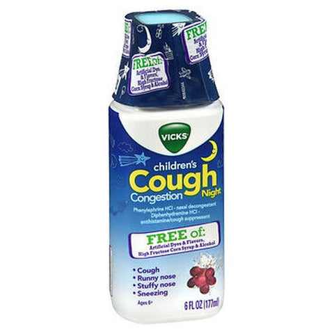 Vicks, Children's Cough Congestion Night Liquid, 6 Oz Vicks
