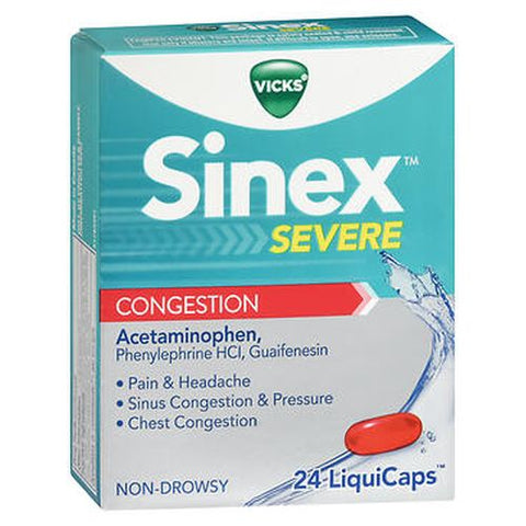 Vicks, Sinex Severe Congestion Liquicaps, 24 Tabs Vicks