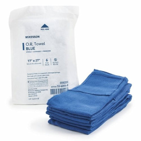 McKesson, Operating Room Disposable Towels Blue, 1 Pack (6 Each) McKesson