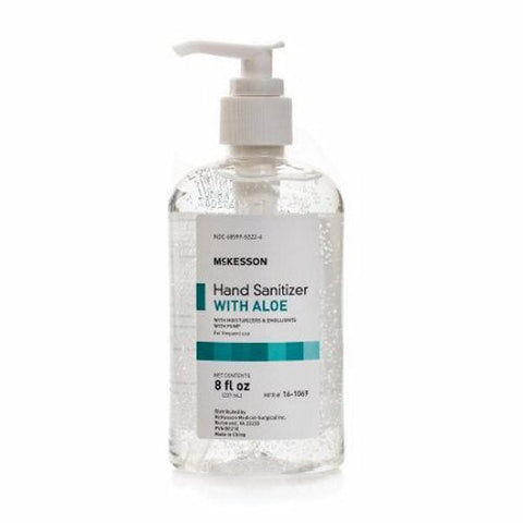 McKesson, Hand Sanitizer with Aloe McKesson 8 oz. Ethyl Alcohol Gel Pump Bottle, 8 Oz McKesson