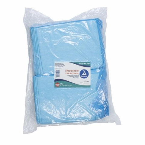 Dynarex, Disposable Underpad Fluff Light Absorbency 23 X 24 Inch, Case Of 2 Dynarex