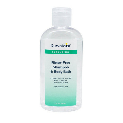 DawnMist, Rinse-Free Shampoo and Body Wash DawnMist  4 oz. Flip Top Bottle Scented, Count of 96 DawnMist