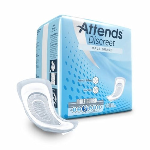 Attends, Bladder Control Pad Male Guard 12-1/2 Inch Length Heavy Absorbency, Case Of 6 Attends