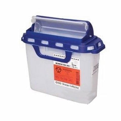 Becton Dickinson, Pharmaceutical Waste Container White Base 12 H X 12 W X 4-4/5 D Inch Horizontal Entry, 1.35 Gallons Becton Dickinson