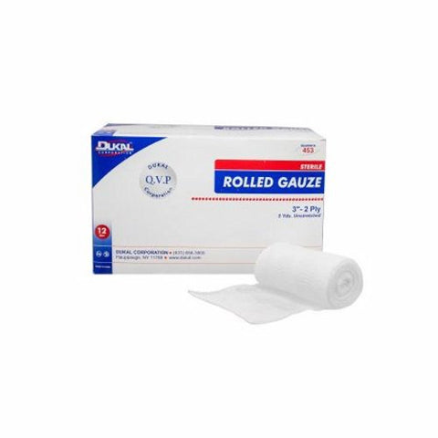 Dukal, Fluff Bandage Roll 3 Inch X 5 Yard Sterile, Case Of 8 Dukal