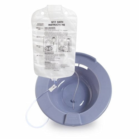 McKesson, Sitz Bath McKesson Round Gray Plastic 2000 mL Bag Graduated, 500 mL Increments up to 2000 mL, Count of 1 McKesson