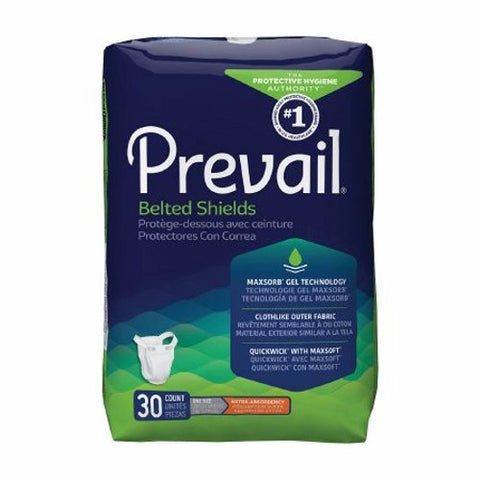 First Quality, Unisex Adult Incontinence Belted Undergarment Prevail  Belted Shields One Size Fits Most Disposable, Count of 30 First Quality