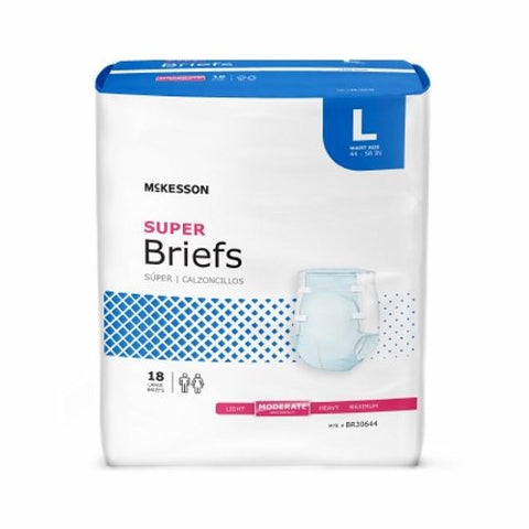 Incontinence Brief Blue Case of 72 by McKesson