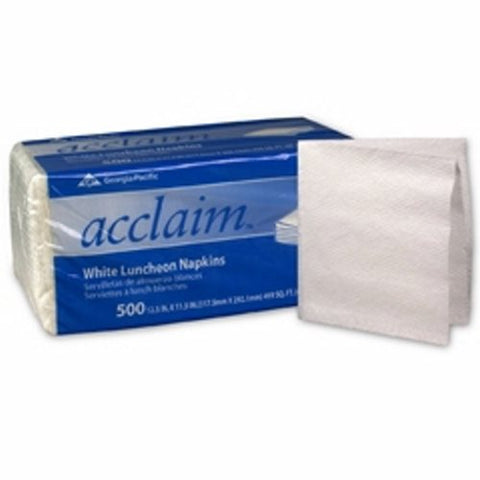 Georgia Pacific, Luncheon Napkin Acclaim  White Paper, Case Of 12 Georgia Pacific