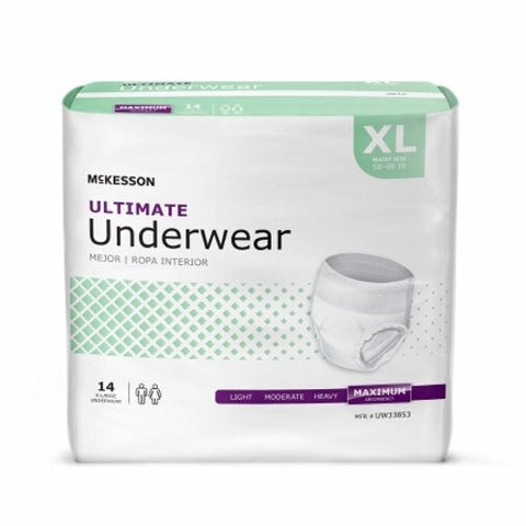 McKesson, Unisex Adult Absorbent Underwear, Count of 12 McKesson