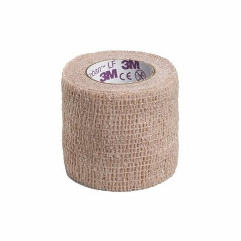 3M, Cohesive Bandage Coban LF 2 Inch X 5 Yard Self-Adherent Closure Tan NonSterile Standard Compression, Count of 36 3M