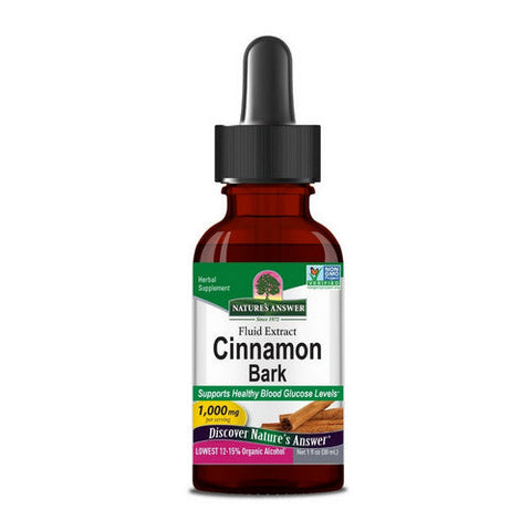 Nature's Answer, Cinnamon Bark Extract Low Alcohol, 1 Oz Nature's Answer