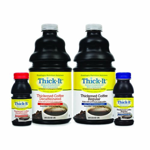 Thick-It, Thickened Beverage Thick-It  AquaCareH2O  64 oz. Container Bottle Coffee Flavor Ready to Use Nectar, Count of 4 Thick-It