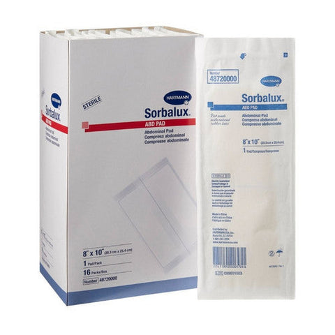 Hartmann Usa Inc, Abdominal Pad, Box Of 16 Hartmann Usa Inc