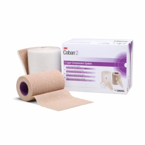 3M, 2 Layer Compression Bandage System 3M Coban 4 Inch X 3-4/5 Yard / 4 Inch X 6-3/10 Yard 35 to 40 mmHg, Box Of 1 3M