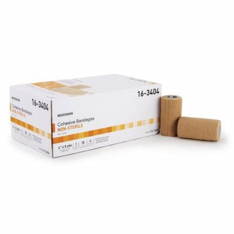 McKesson, Cohesive Bandage 4 Inch X 5 Yard Self-Adherent Closure Tan NonSterile 16-53414, Count of 1 McKesson