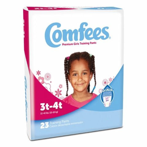 Attends, Female Toddler Training Pants Pull On With Tear Size 3T to 4T Disposable Moderate Absorbency, Case Of 6 Attends