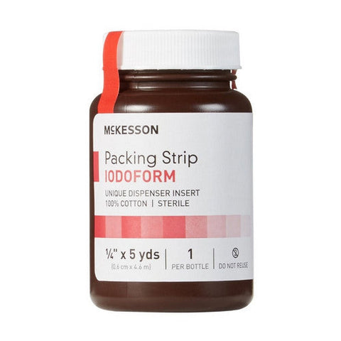 McKesson, Wound Packing Strip Iodoform 1/4 Inch X 5 Yard Sterile Antiseptic, Count of 1 McKesson