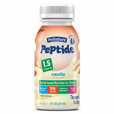 Abbott Nutrition, Pediatric Oral Supplement PediaSure  Peptide 1.5 Cal Vanilla 8 oz. Bottle Ready to Use, Count of 24 Abbott Nutrition