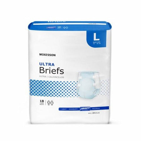 McKesson, Unisex Adult Incontinence Brief Ultra Large Disposable Heavy Absorbency, Count of 4 McKesson