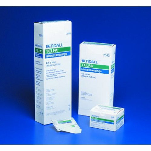 Cardinal, Island Dressing 4 X 5 Inch Rectangle Sterile 7540, Case Of 8 Cardinal