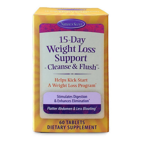 Nature's Secret, 15-Day Weight Loss Support Cleanse And Flush, 60 Tabs Nature's Secret