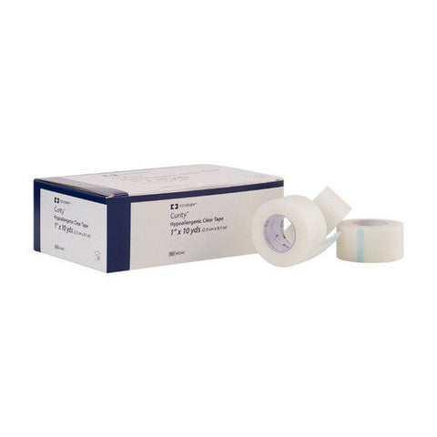 Cardinal, Medical Tape Curity Plastic 1 Inch X 10 Yard Transparent NonSterile, Case Of 10 Cardinal