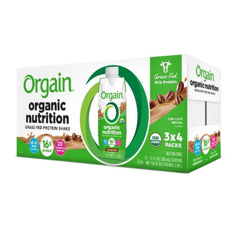 Orgain, Oral Supplement Orgain  Organic Nutritional Shake Iced CafÃ© Mocha Flavor 14 oz. Container Carton Rea, Count of 12 Orgain